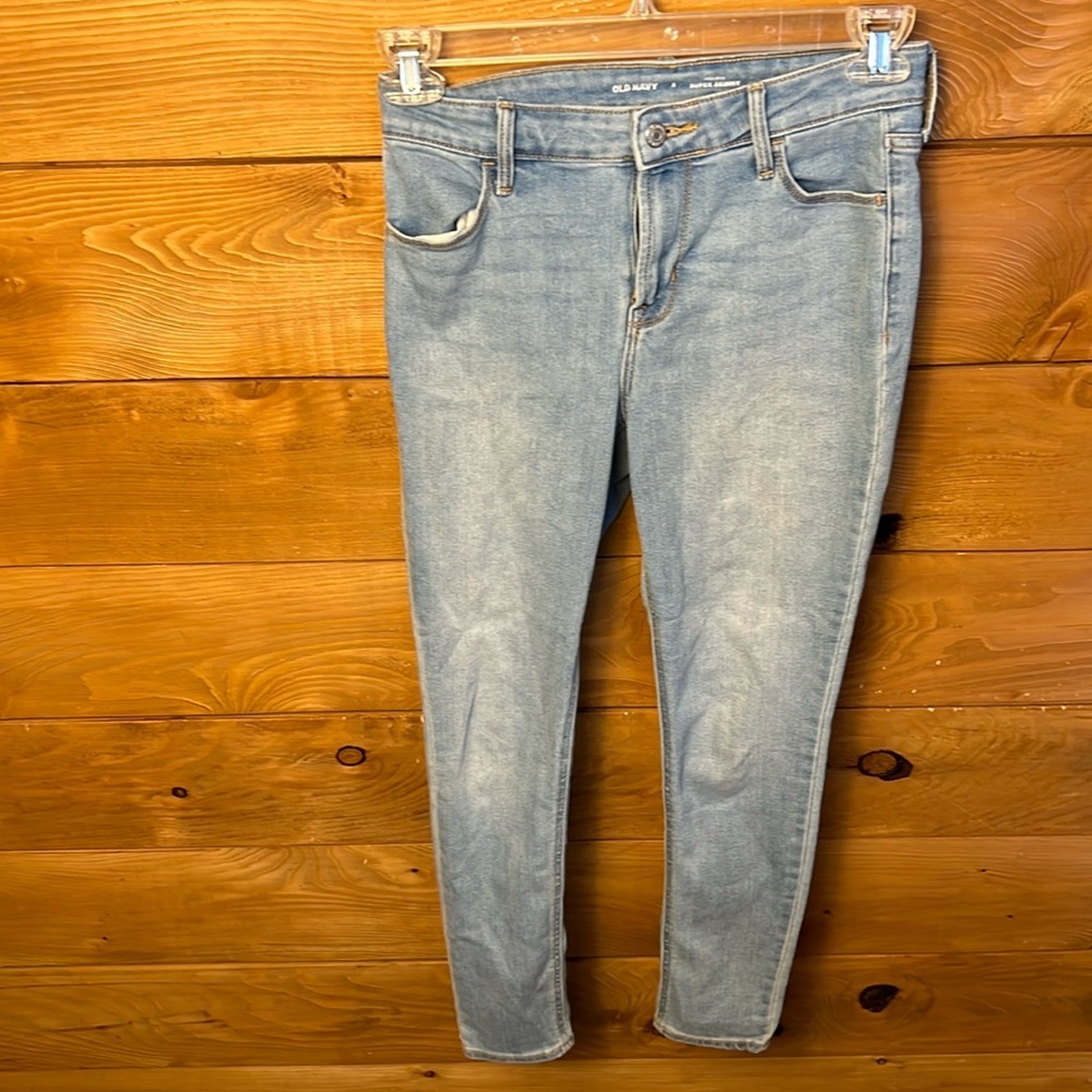 Old Navy Womens High Rise Super Skinny Jeans Pants Denim 2 light wash streetwear